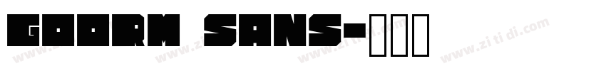 goorm Sans字体转换 goorm Sans字体转换